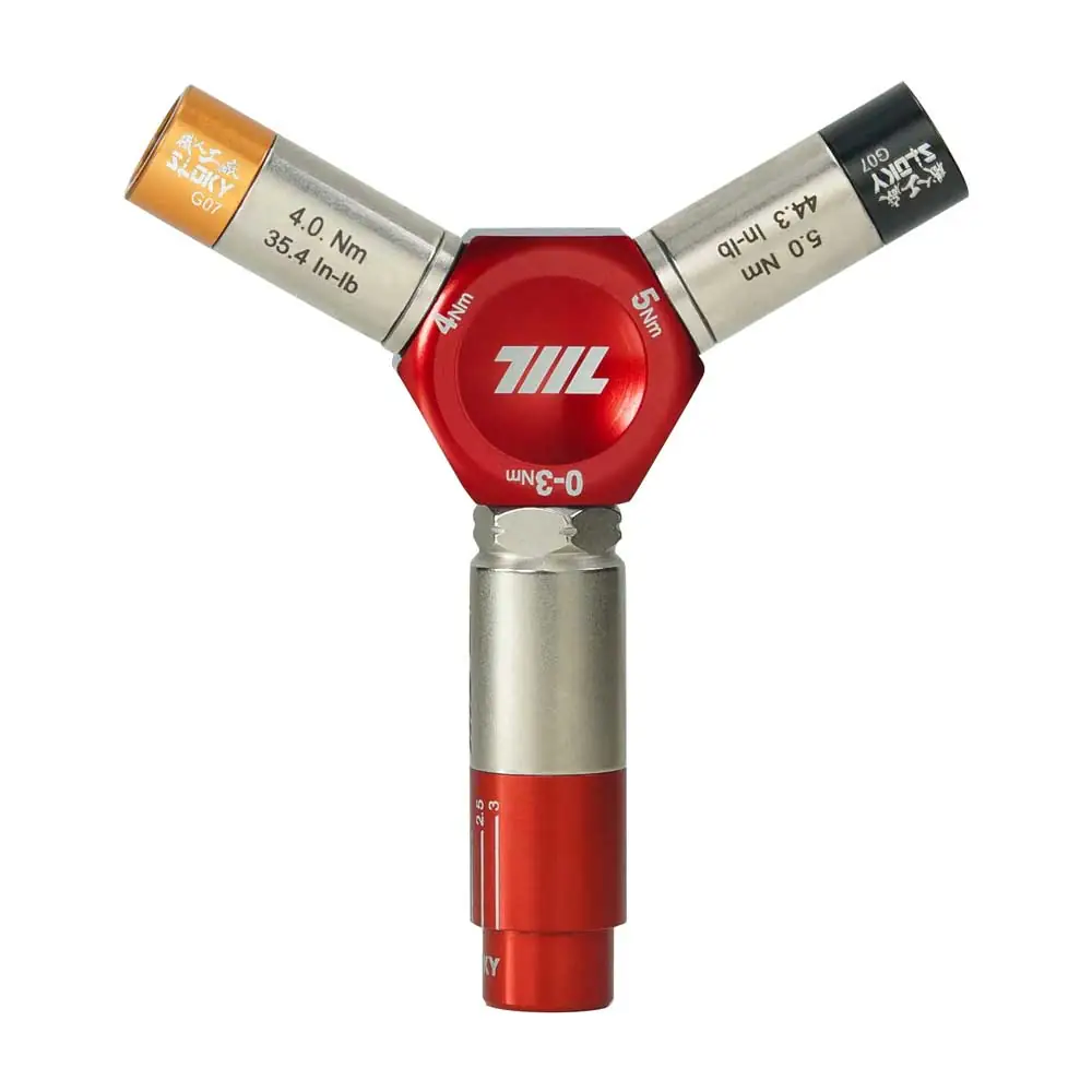 711L EDC Y Torque Driver with red center and fixed 4Nm and 5Nm torque arms.